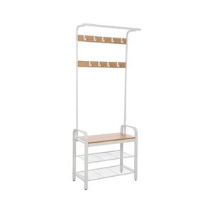 Cuier de podea NAVOR, maro/alb imagine