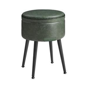 Taburet din piele CORE, verde imagine