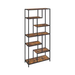 Bibliotecă NAVARO maro/negru imagine