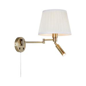 Markslöjd 109017 - Lampă de perete LED PIVOT, soclu E27 1x40W/230V + LED 4W inclus, crem/alamă imagine