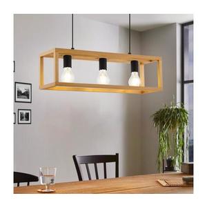 Eglo 32144 - Candelabru suspendat pe cablu BLACKCROWN 3xE27/40W/230V, maro imagine