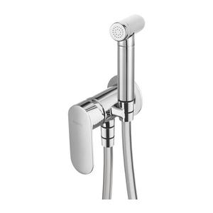 Deante BGA_034M - Baterie pentru bideu ALPINIA, cu duș de mână pentru montaj încastrat, crom imagine