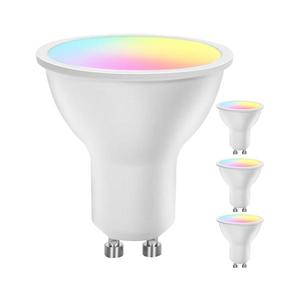 Set de 4 becuri LED RGBW reglabile Smart GU10, 4, 9W, 230V, 2700-6500K - imagine
