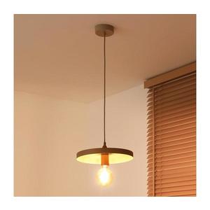 - Lustră suspendată pe cablu IRONLINE 1xE27/15W/230V Ø 30 cm bej/cupru imagine