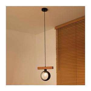 - Pendul pe cablu IRONLINE 1xE27/15W/230V pin stejar/negru imagine