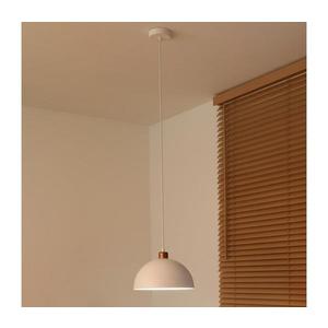 - Lustră suspendată pe cablu IRONLINE 1xE27/15W/230V, Ø 27 cm, alb/cupru imagine