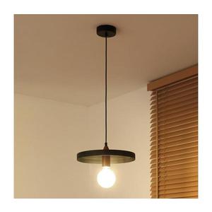 - Pendul pe cablu IRONLINE 1xE27/15W/230V, Ø 30 cm, negru/cupru imagine