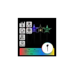 - Instalație solară LED RGBY de Crăciun, LED/1, 2V, 8 funcții, 1m, IP65, 800mAh, stele imagine