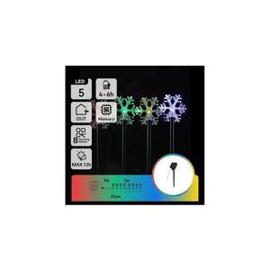 - Lumină solară de Crăciun LED RGBY/1, 2 V/8 funcții/1 m/IP65/800 mAh/fulgi imagine