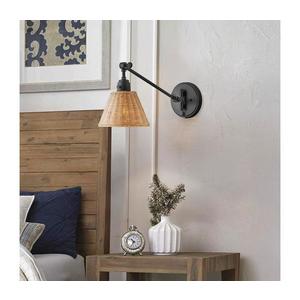 Hinkley HK-ARTI-1W-BK-NR - Aplică de perete cu spot ARTI 1xE27/60W/230V negru/maro imagine