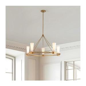 Elstead KRISTY5-DG-OPAL - Lustră pe tijă KRISTY 5xE27/40W/230V, cupru imagine