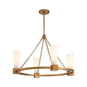 Elstead KRISTY4-DG-OPAL - Candelabru pe tijă KRISTY 4xE27/40W/230V, finisaj cupru imagine