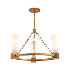 Elstead KRISTY3-DG-OPAL - Pendul pe tijă KRISTY, 3xE27/40W/230V, finisaj cupru imagine