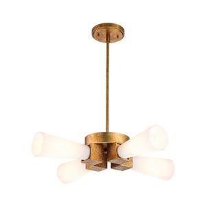 Elstead KRISTY-4P-DG-OPAL - Lustru pe tijă KRISTY 4xE27/40W/230V, cupru imagine