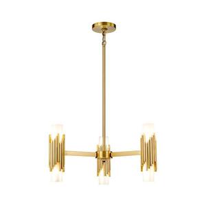 Elstead MARVELE6-AB-OPAL - Lustra pe tijă MARVELE, 6xE14/40W/230V, aurie imagine
