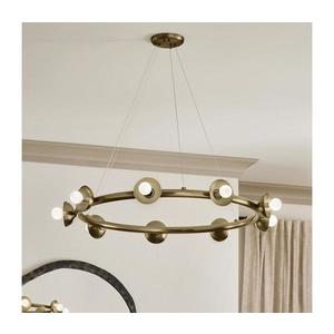 Kichler KL-PALTA9-CPZ - Candelabru suspendat pe cablu PALTA 9xE14/40W/230V auriu imagine