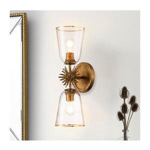 Quoizel STARING-2WB-DG-CLEAR - Aplica de perete STARING 2xE27/40W/230V, cupru imagine