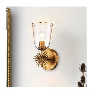 Quoizel STARING-1WB-DG-CLEAR - Aplica de perete STARING 1xE27/40W/230V, finisaj cupru imagine