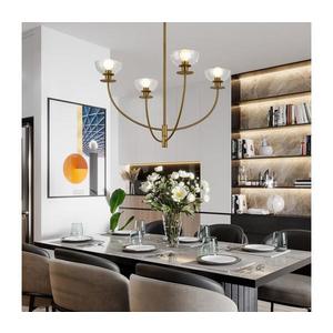 Alora Mood ALM-SYLVIA4-BG-CL - Candelabru pe tijă SYLVIA 4xE14/40W/230V auriu imagine