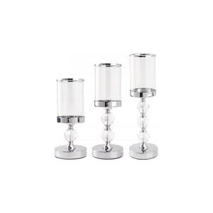 Set de 3 sfeșnice din crom lucios imagine