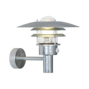 Nordlux LONSTRUP - Aplică de exterior cu senzor, 1x E27/60W/230V, IP44, argintie imagine