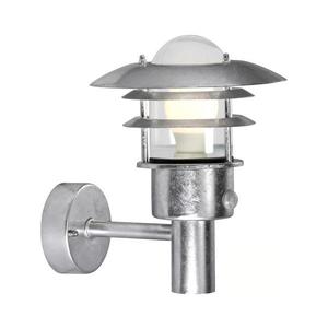 Nordlux - LONSTRUP Aplica de perete pentru exterior cu senzor, 1xE27/60W/230V, IP44, argintiu imagine