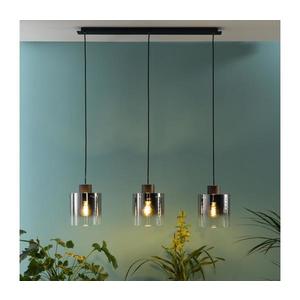 Brilliant - Pendul BETH pe cablu 3xE27/60W/230V negru/fumuriu imagine