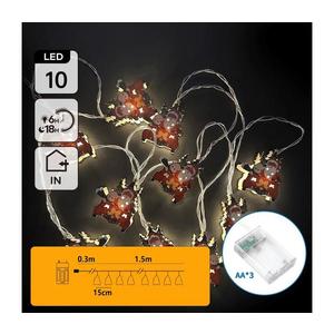 - Ghirlandă LED de Crăciun 10xLED/3xAA 1, 5m alb cald cu săniuțe imagine