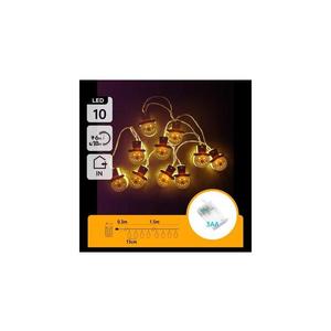 - Ghirlandă LED de Crăciun, 10 LED, 1, 5 m, alimentare 3xAA, alb cald, om de zăpadă imagine