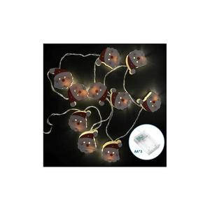 - Ghirlandă LED de Crăciun 3 m, 20 LED, alimentare 3xAA, alb cald, Moș Crăciun imagine