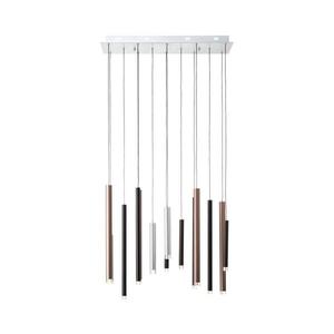 Brilliant CEMBALO - lustru suspendat LED dimabil, 60W, 230V, crom/negru/maro imagine