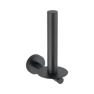 WENKO 24262100 - Suport pentru hârtie igienică BOSIO BLACK, 8 x 18 cm, inox/argintiu imagine