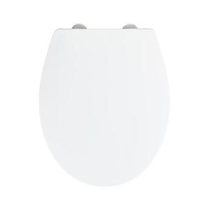 WENKO 24516100 – Capac WC, 37 x 44, 5 cm, alb/argintiu, rezistență la sarcină 300/350 kg imagine