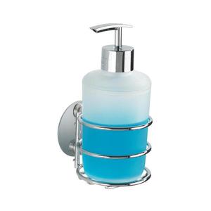 WENKO 18777100 - Dozator de săpun TURBO-LOC rotund, oțel, 7, 5 x 16, 5 cm, crom lucios/alb imagine