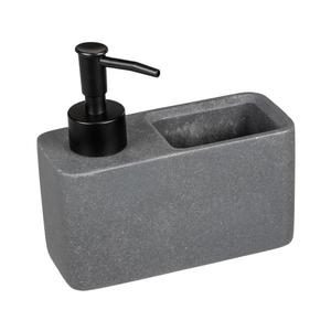 WENKO 54669100 - Dozator de săpun RESA, 14, 5 x 14, 3 cm, gri/negru imagine