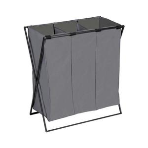 WENKO Coș de rufe TRIO, 69 x 76 cm, gri/negru - 71297800 imagine