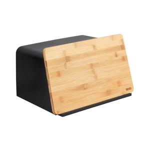 WENKO 54098100 - Cutie pentru pâine KUBO 35 x 26, 5 cm negru/maro imagine