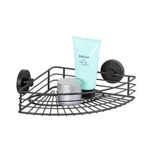 WENKO 24735100 - Poliță VACUUM-LOC rotundă, neagră, 35 x 22, 5 cm imagine