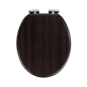 WENKO 22015100 - Capac WC WENGE 35, 5x42, 5 cm maro/argintiu imagine