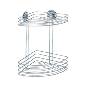 WENKO 18914100 - Poliță de colț TURBO-LOC RUND, oțel, 26, 5 x 33 cm, crom lucios imagine