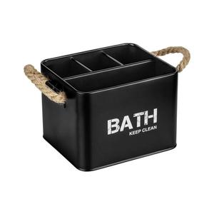 WENKO 24328100 - Cutie de depozitare GARA 19x13 cm neagră imagine