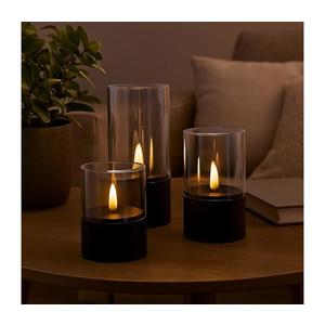 Brilliant - Set 3x lumânări LED BOUGIE LED/2xAA IP44 negru/fumuriu imagine