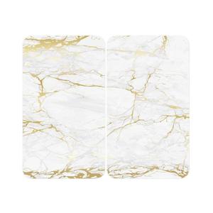 WENKO 53901100 - Capac pentru plită 30x52 cm alb/gri/transparent imagine