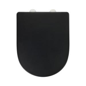 WENKO 24989100-WC Capac WC EXCLUSIVE 36, 5 x 45 cm negru/argintiu imagine