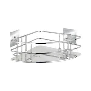 WENKO 23856800 - Poliță TURBO-LOC QUADRO ED. 27, 5x19, 3 cm inox/crom lucios imagine