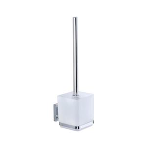 Perie WC WENKO 22695100-WC VACUUM-LOC QUADRO ED 9, 5x37 cm argintiu/crom lucios/transparent imagine