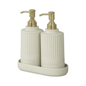 WENKO 54651100 - Dozator de săpun HEIDI 19x21 cm crem/auriu/alb imagine