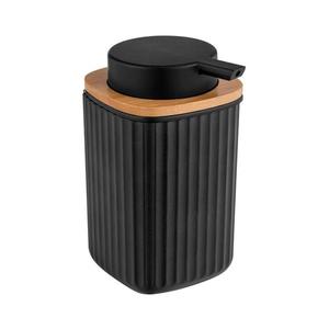 WENKO 25298100 - Dozator de săpun ROTELLO, 8, 9 x 12, 7 cm, negru/maro imagine