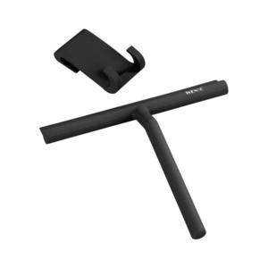 WENKO 24171100 - Racletă pentru duș MOLA 21x24, 5 cm inox/negru imagine