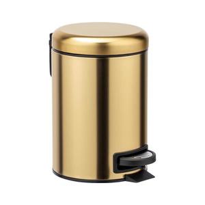 WENKO 24009800 - Coș de gunoi LEMAN 17x25 cm inox/auriu/negru imagine